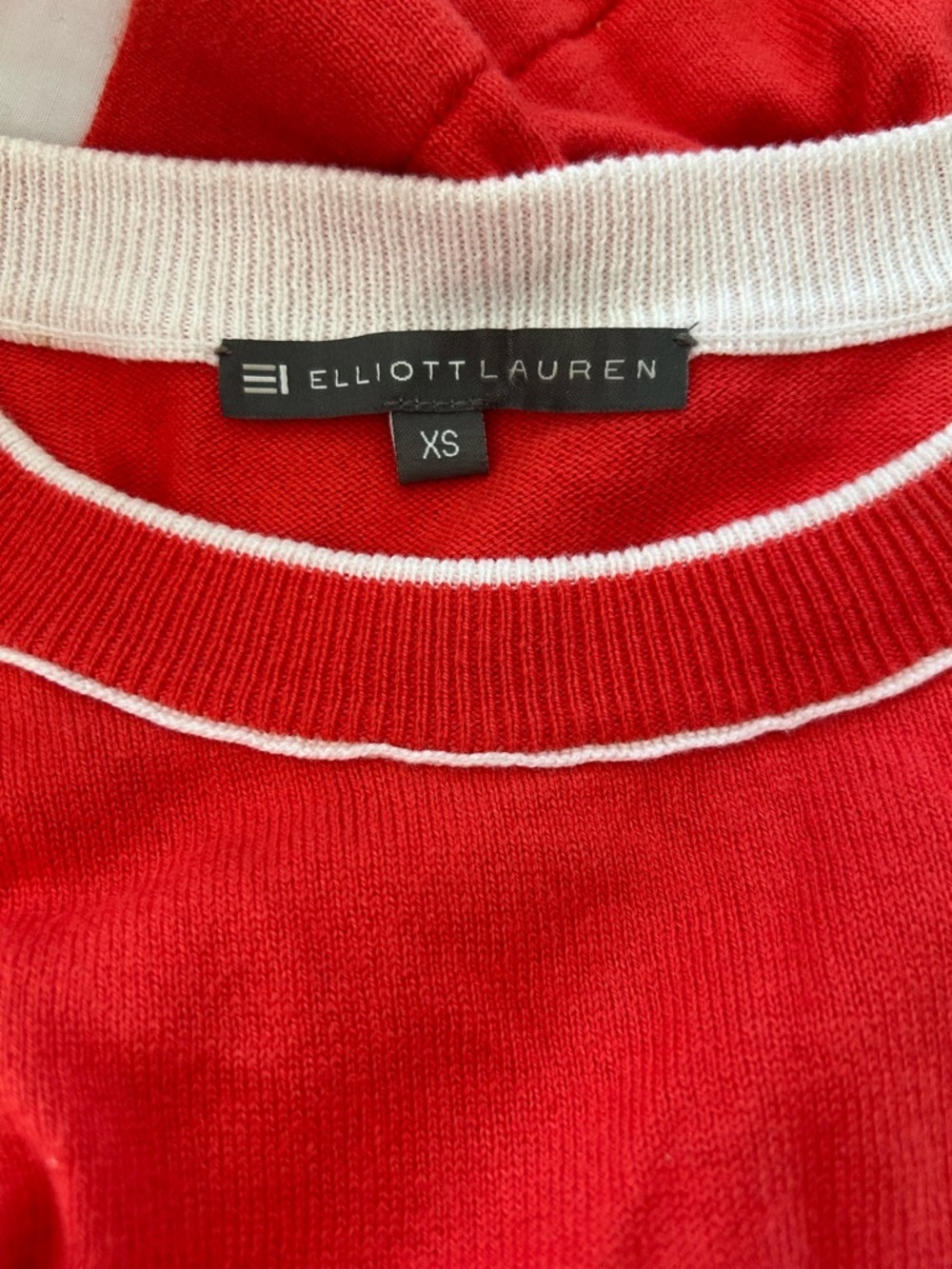Elliot Lauren Women’s Red and White Sweater, Size XS - Picture 6 of 8